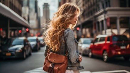 person walking in the city