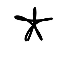 Star Icon Hand Drawn