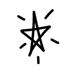 Star Icon Hand Drawn