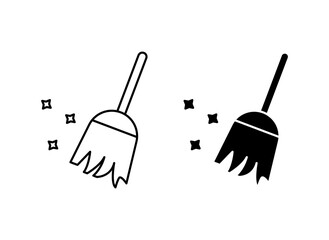 Sweeping icon set. vector illustration