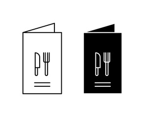 Restaurant card icon set. vector illustration