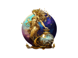 Aquarius Zodiac signs astrology horoscope esoteric,Aquarius constellations Luxary Golden PNG Clipart