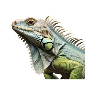 Iguana or lizard isolated on transparent background