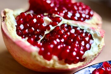 pomegranate on the table