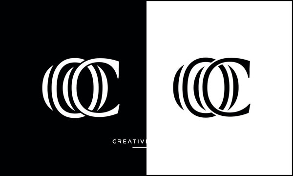 Alphabet letters OC or CO logo monogram