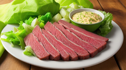 St. Patricks Day, traditional treats and drinks, Irish cuisine, green beer, corned beef and cabbage