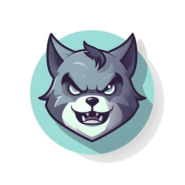 Stylized Wolf Icon for Branding and Logos