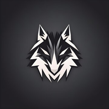 Minimalist Wolf Icon for Branding and Logos