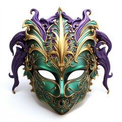 venetian carnival mask isolated on white