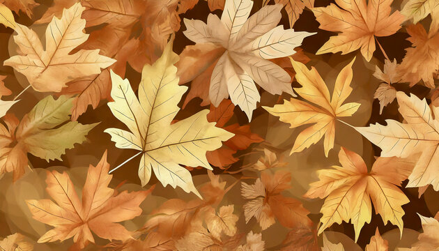 Background image with autumn leaves