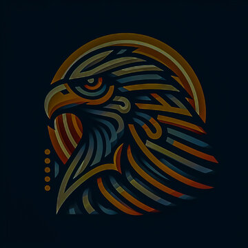 Logo with the head of an eagle