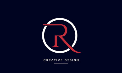 Alphabet letters OR or RO logo monogram