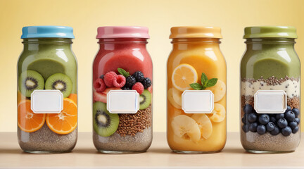 jars with fruits 