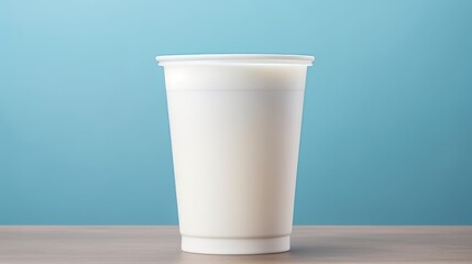 Empty paper milk yogurt cup template mockup wallpaper background