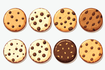 Cookies isolated vector style on isolated background illustration