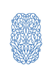 Blue stylish ornamental element