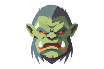 Orc isolated vector style on isolated background illustration