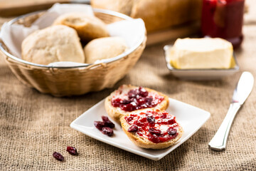 tasty bread the basis of a good breakfast