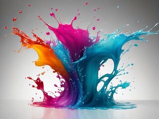 abstract background with splash mix color  - obrazy, fototapety, plakaty