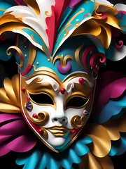 Türaufkleber venetian carnival mask © CreativeVirginia