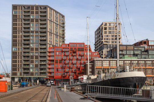 NDSM district - New modern district on a former shipyard in Amsterdam North.