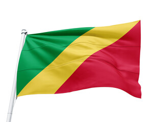 FLAG OF THE COUNTRY REPUBLIC OF CONGO
