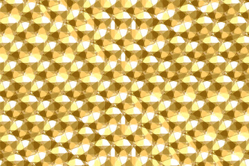 Penrose Mosaic Redesigned Gold Wallpaper Based on Repeating Triangle Shapes as Abstract Background Template - Golden Colours on Similar Backdrop - Mixed Graphic Design