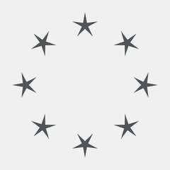 Frame Stars circle quality vector illustration cut