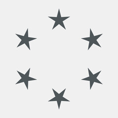 Frame Stars circle quality vector illustration cut