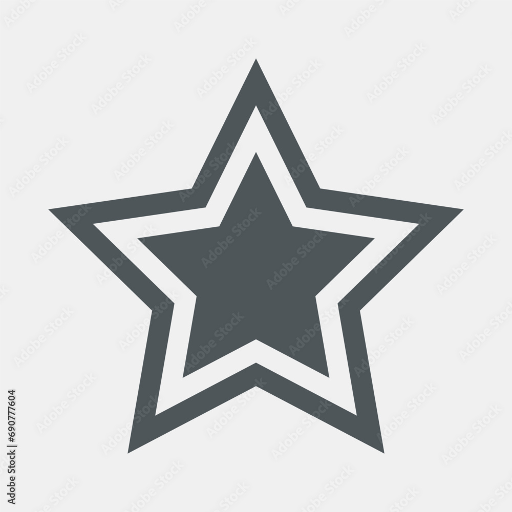 Wall mural Star Classic rating icon web quality vector illustration cut