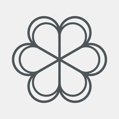 Flower ornament icon quality vector illustration cut