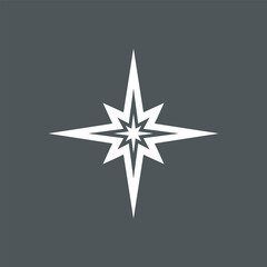 Star north vector illustration cut