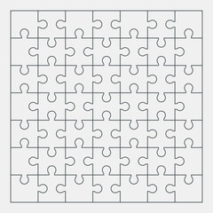 Puzzle simple piece template quality vector illustration cut