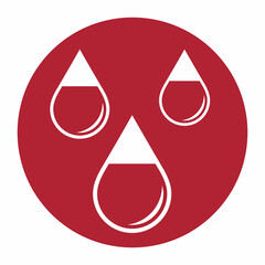 Fototapeta premium Vector flat drop of water, rain, oil