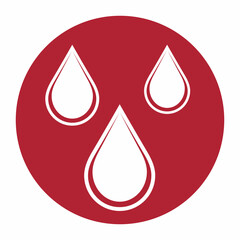 Vector flat drop of water, rain, oil