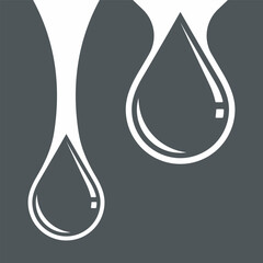 Water drop droplet raindrop icon illustration cut