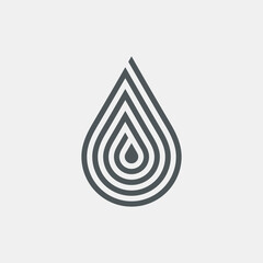 Water drop droplet raindrop icon illustration cut