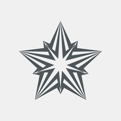 Obraz premium Star Classic rating icon web quality vector illustration cut