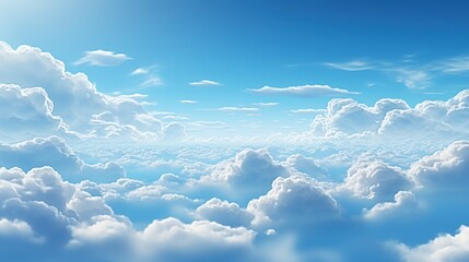 White clouds and blue sky UHD wallpaper