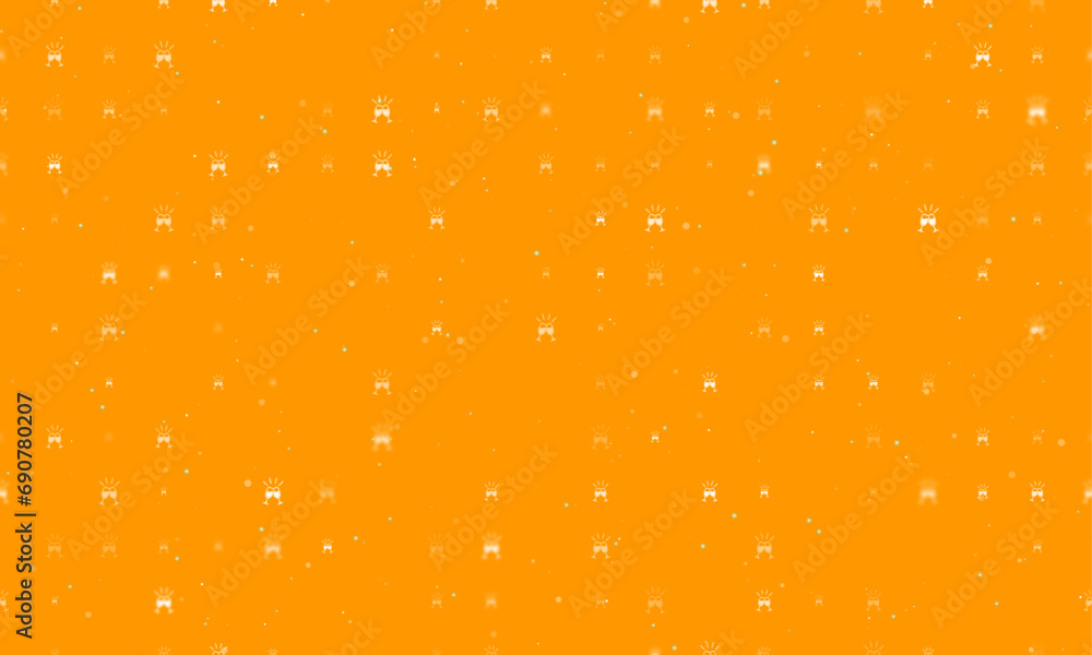 Aufkleber seamless background pattern of evenly spaced white champagne toast symbols of different sizes and op