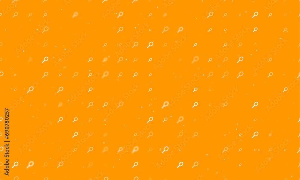 Poster seamless background pattern of evenly spaced white tennis symbols of different sizes and opacity. ve