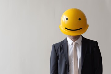 Happy Businessman in Formal Wear Smiling and Laughing Indoors