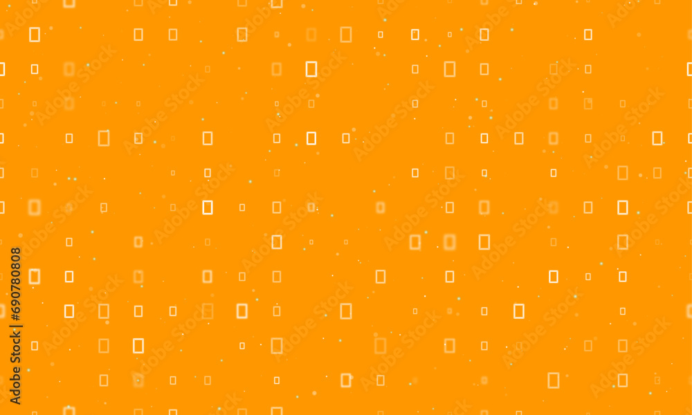 Poster seamless background pattern of evenly spaced white photo frame symbols of different sizes and opacit