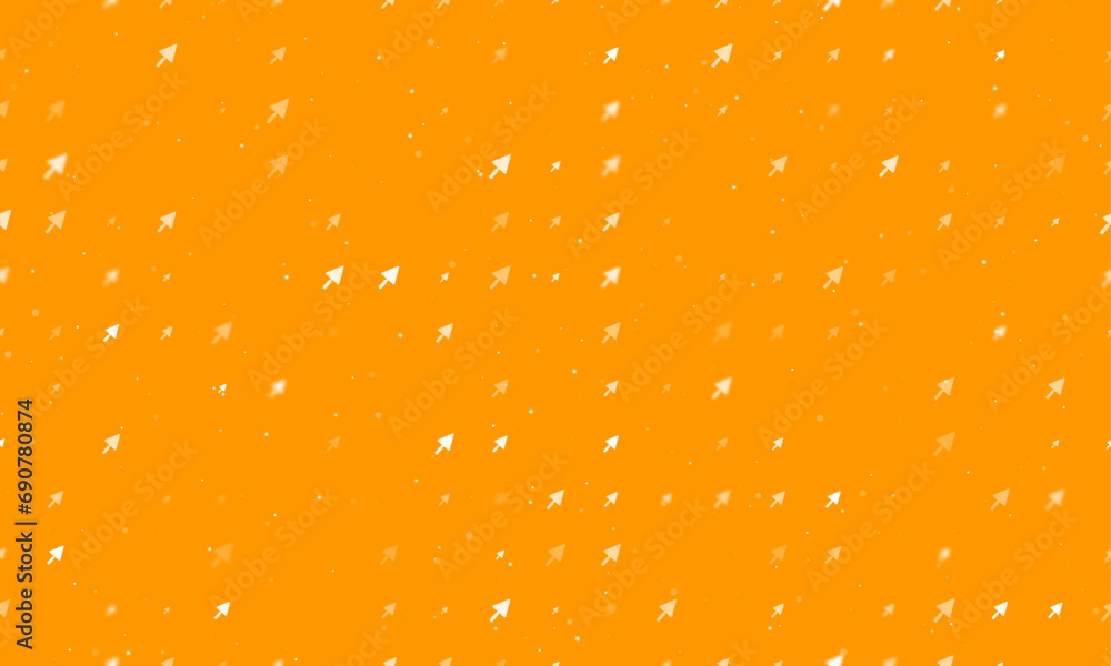 Poster seamless background pattern of evenly spaced white trowel symbols of different sizes and opacity. ve