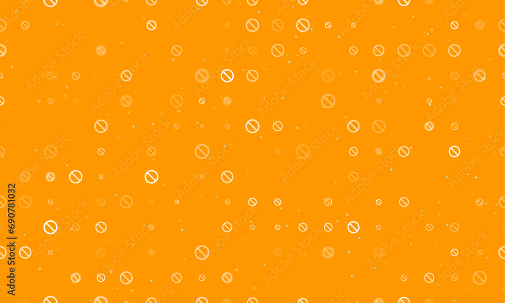 Aufkleber seamless background pattern of evenly spaced white stop symbols of different sizes and opacity. vect