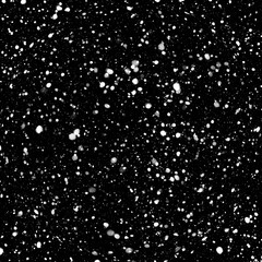 Snow overlay. Christmas snow  isolated on black background. Snowflakes. Falling snowflakes