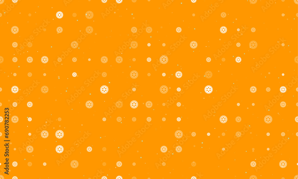 Poster seamless background pattern of evenly spaced white optic cable symbols of different sizes and opacit
