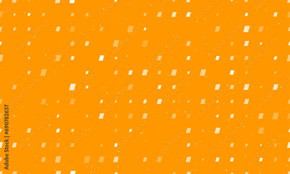 Poster seamless background pattern of evenly spaced white parallelogram symbols of different sizes and opac