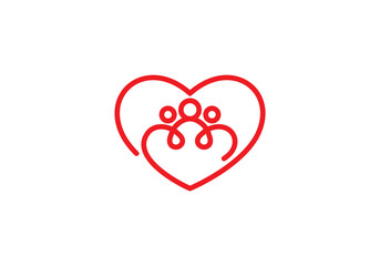 love happy people health care logo design