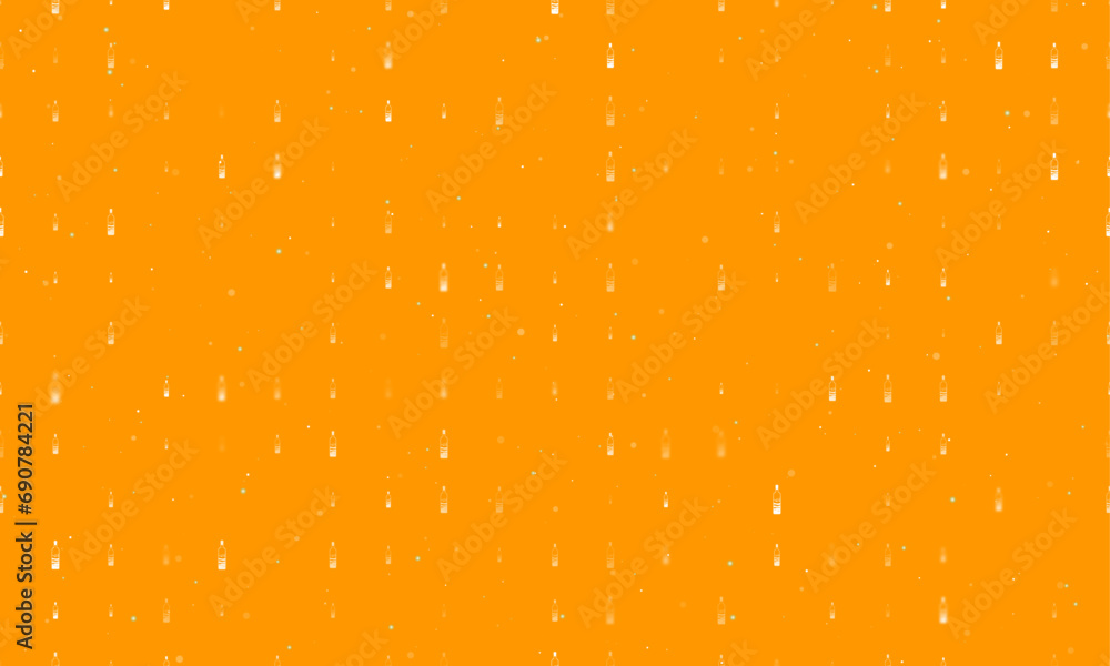 Poster seamless background pattern of evenly spaced white the world in a bottle symbols of different sizes 